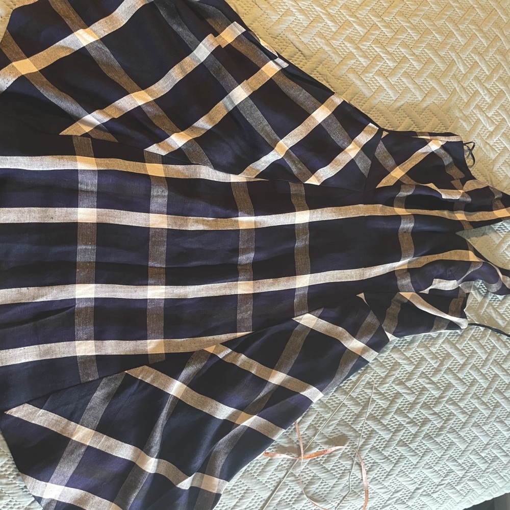 Blue and white summer halter dress size 12. Eva Frances for Anthropologie.